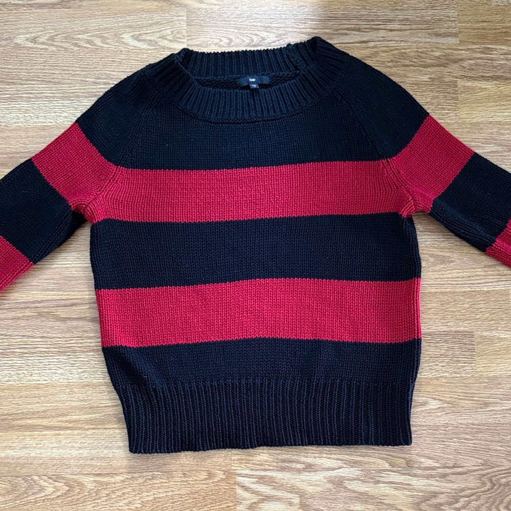 GAP Navy and fuschia Striped Women's Sweater, size M